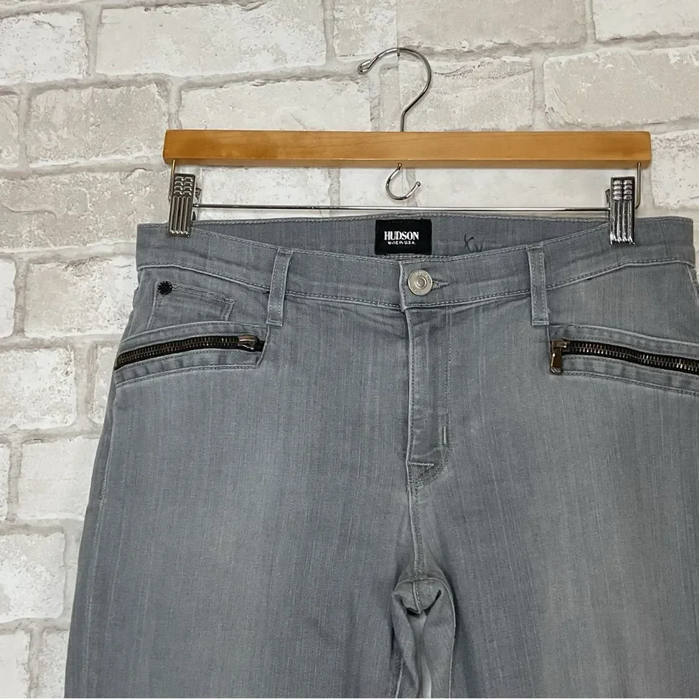Hudson Spark Super Skinny Gray Jeans Size 30